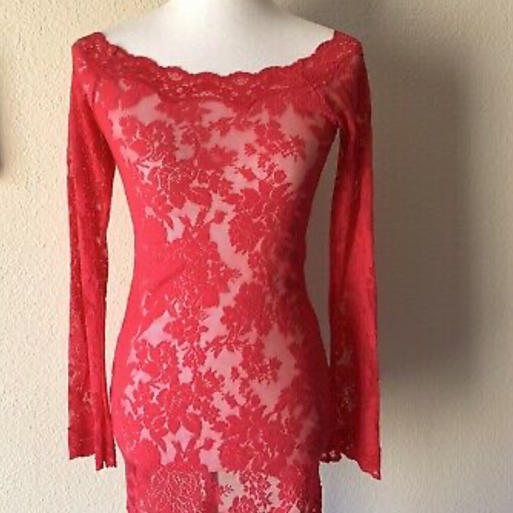 Victoria’s Secret Red Lace Dress - Picture 1 of 2
